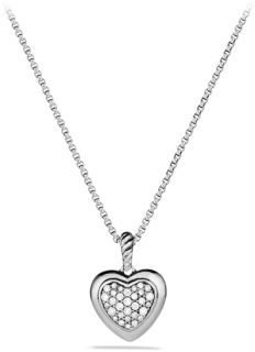 David Yurman Cable Heart Pendant with Diamonds on Chain
