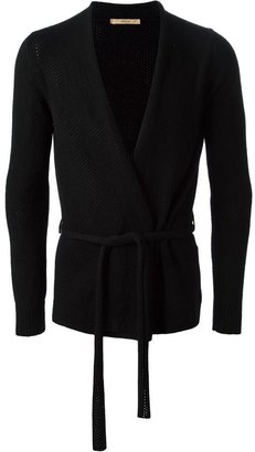Nuur belted open front cardigan