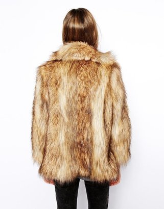 ASOS COLLECTION Vintage Faux Fur Coat