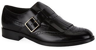 Tod's Fringed Leather Monk Shoe