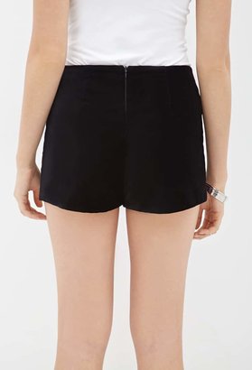 Forever 21 Contemporary Embroidered Faux Suede Shorts