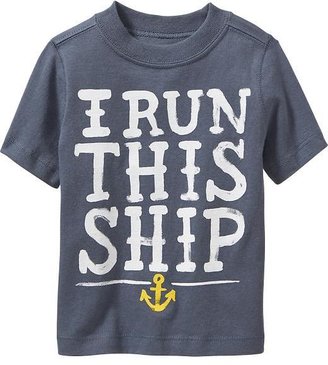 Old Navy "I Run This Ship" Tees for Baby