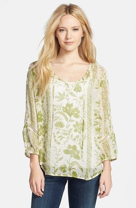 Lucky Brand 'Lily' Print Peasant Blouse