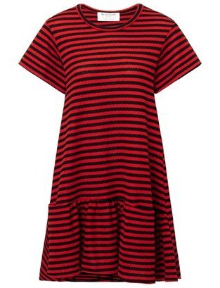 David Szeto Red Stripe Cotton Sonia Dress