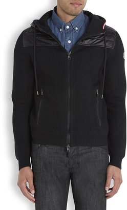 Moncler Black shell and wool jacket