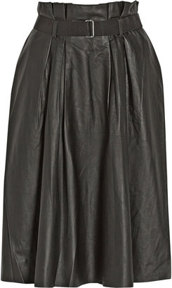 By Malene Birger Lollu pleated leather skirt