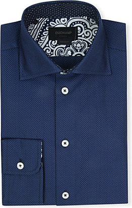 Duchamp Herringbone single-cuff cotton shirt