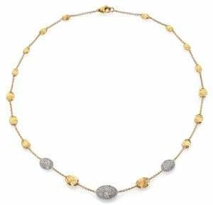 Marco Bicego Siviglia Diamond, 18K White & Yellow Gold Station Necklace