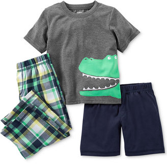 Carter's Baby Boys' 3-Piece Gator Pajamas