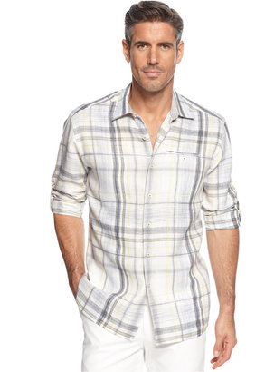Tommy Bahama Space and Time Plaid Shirt