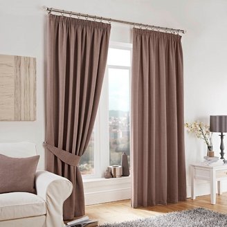 Curtina Lincoln Taupe Lined Pencil Pleat Curtains