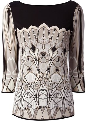 Blumarine boxy patterned blouse