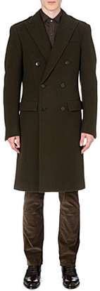 Ralph Lauren Black Label Peak-lapel wool overcoat Green