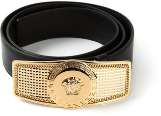 Versace relief buckle belt