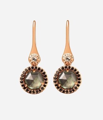 Henri Bendel Luxe Round Semi Precious Drop Earrings