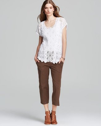 XCVI Wildwood Embroidered Lace Top