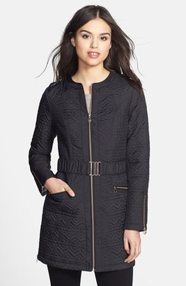 aB Belted Quilted Jacket with Removable Hooded Vestie