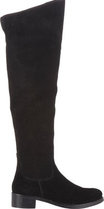 Barneys New York Suede Knee Boots-Black