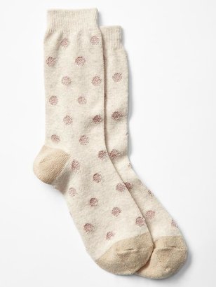 Gap Cozy metallic polka dot socks