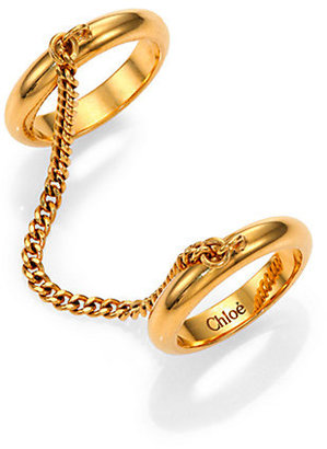 Chloé Carly Chain & Band Double Ring