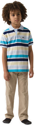 Lacoste Boys 2-7 Short-Sleeve Multi-Striped Pique Polo