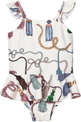Mini Rodini Tassel Print Skirt Swimsuit