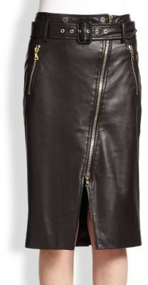Jason Wu Leather Moto Skirt