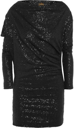 Vivienne Westwood Draped sequin-embellished knitted tunic