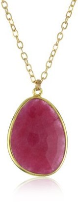 Mary Louise Ruby Red Pendant Necklace