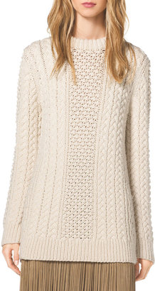 Michael Kors Mixed-Knit Wool Sweater