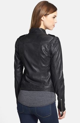 Lucky Brand 'Joyride' Leather Bomber Jacket