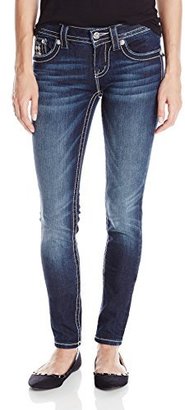 Miss Me Houndstooth-Insert Mid-Rise Skinny Jean