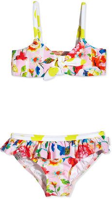 Seafolly Floral-Print Two-Piece Swimsuit, Pink/Multicolor, Girls' 0-7