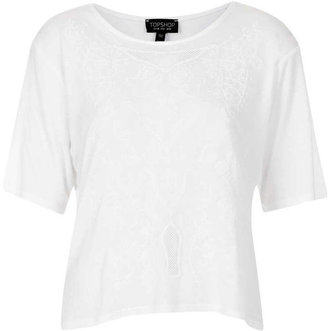 Topshop Pretty Embroidered Tee