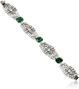 Ben Amun Jewelry Ben-Amun Jewelry "Emerald Deco" Crystal Bracelet 7"