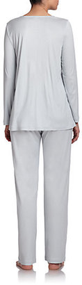Hanro Met Lace-Detail Pajama Set