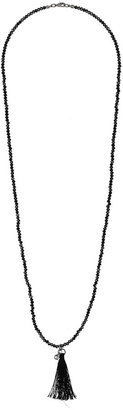 Miss Selfridge Long black beaded necklace