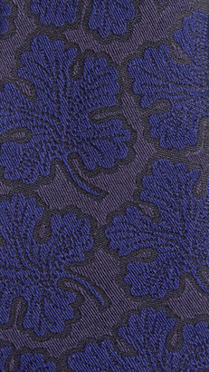 Burberry Leaf Design Silk Jacquard Tie
