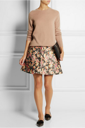 Markus Lupfer English Rose Charlotte wool-blend mini skirt