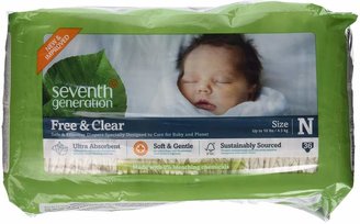 Seventh Generation Frontier Baby Diapers Chlorine Free Newborn Up to 10 lbs. 36 count 220954