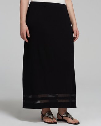 Vince Camuto Plus Maxi Skirt with Chiffon Inset