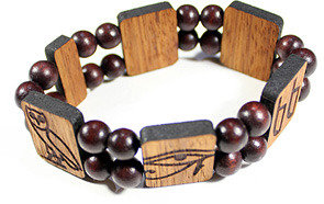 Domo Beads Double Bracelet | Egyptian (Cherry)