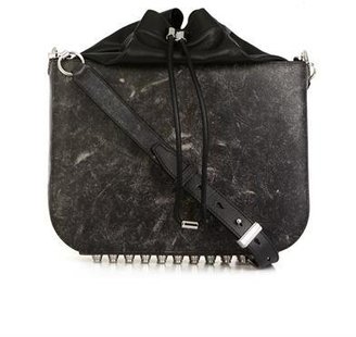 Alexander Wang Distressed leather flat bucket bag