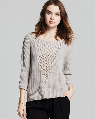 L'Agence LA't by Sweater - Oversized Net Detail Pullover