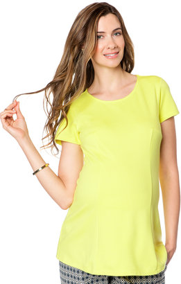 A Pea in the Pod Isabella Oliver Short Sleeve Scoop Neck A-line Maternity Top