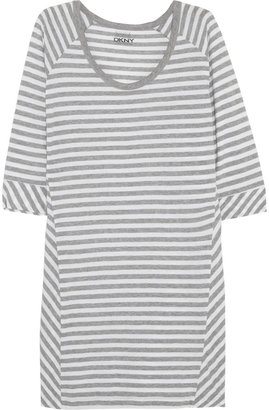 DKNY Sleepwear Striped Pima cotton-jersey nightdress