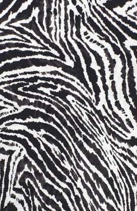 Chaus Goldtone Zip Shoulder Zebra Print Dress