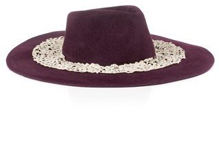 Littledoe Burgundy Lace Blossom Hat
