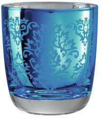 Artland Brocade Double Old Fashioned Glass in Blue (Set of 4)