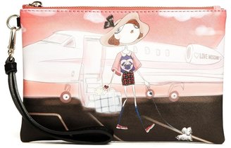 Love Moschino Charming Girl Airplane Clutch Bag